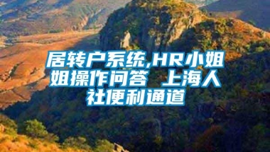 居转户系统,HR小姐姐操作问答 上海人社便利通道