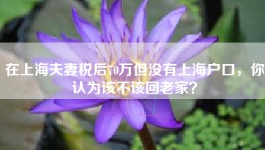 在上海夫妻税后70万但没有上海户口，你认为该不该回老家？