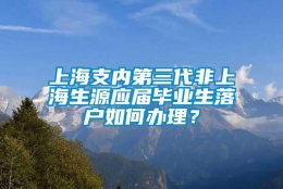 上海支内第三代非上海生源应届毕业生落户如何办理？