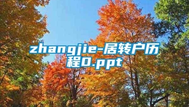 zhangjie-居转户历程0.ppt