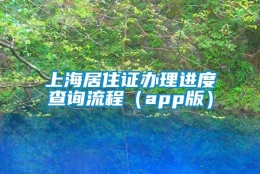 上海居住证办理进度查询流程（app版）