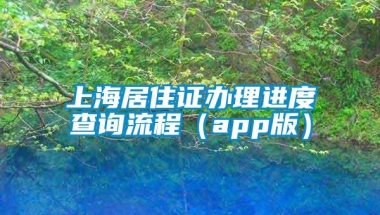 上海居住证办理进度查询流程（app版）