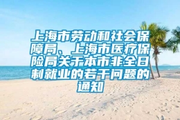 上海市劳动和社会保障局、上海市医疗保险局关于本市非全日制就业的若干问题的通知