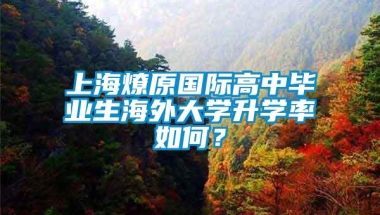 上海燎原国际高中毕业生海外大学升学率如何？