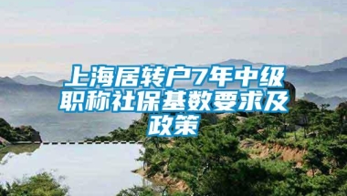 上海居转户7年中级职称社保基数要求及政策