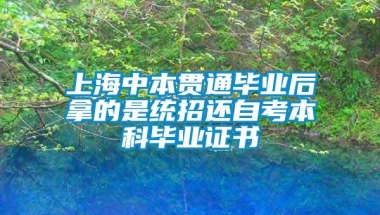 上海中本贯通毕业后拿的是统招还自考本科毕业证书