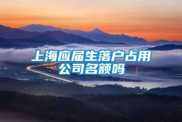 上海应届生落户占用公司名额吗