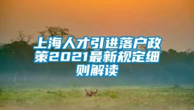 上海人才引进落户政策2021最新规定细则解读