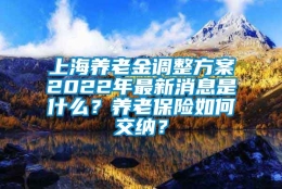 上海养老金调整方案2022年最新消息是什么？养老保险如何交纳？