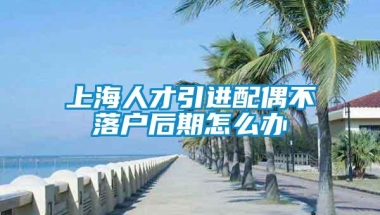 上海人才引进配偶不落户后期怎么办