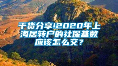 干货分享!2020年上海居转户的社保基数应该怎么交？