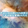 西安公开招聘254名博士 5年补助安家费15万元