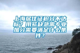 上海居住证积分不达标？用紧缺急需专业加分需要满足什么条件？