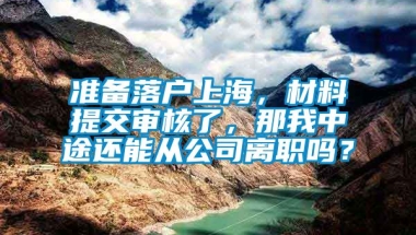 准备落户上海，材料提交审核了，那我中途还能从公司离职吗？