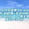 人才引进费30-60万,科启费+生活补贴14-60万 ｜ 博士年薪20-30万