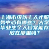 上海市级以上人才服务中心有哪些？大学毕业生个人档案能存放在那里吗？