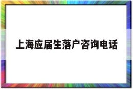 上海应届生落户咨询电话(上海市应届生落户咨询电话)