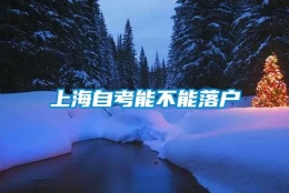 上海自考能不能落户