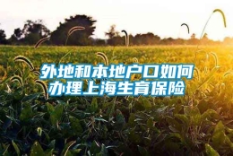 外地和本地户口如何办理上海生育保险