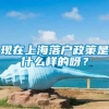 现在上海落户政策是什么样的呀？