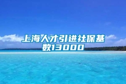 上海人才引进社保基数13000