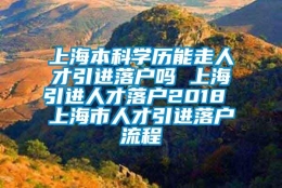 上海本科学历能走人才引进落户吗 上海引进人才落户2018 上海市人才引进落户流程