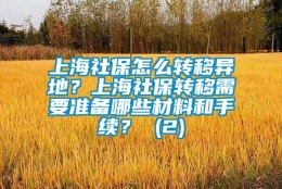 上海社保怎么转移异地？上海社保转移需要准备哪些材料和手续？ (2)