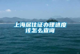 上海居住证办理进度该怎么查询