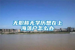 无职称无学历想在上海落户怎么办