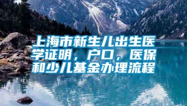 上海市新生儿出生医学证明，户口，医保和少儿基金办理流程