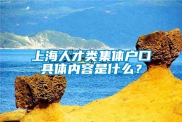 上海人才类集体户口具体内容是什么？