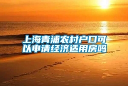 上海青浦农村户口可以申请经济适用房吗